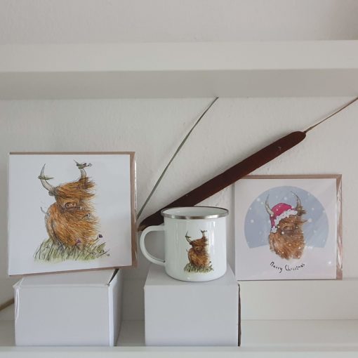 Hochland Kuh * Highland Cow * Catherine Redgate Karte * Tasse