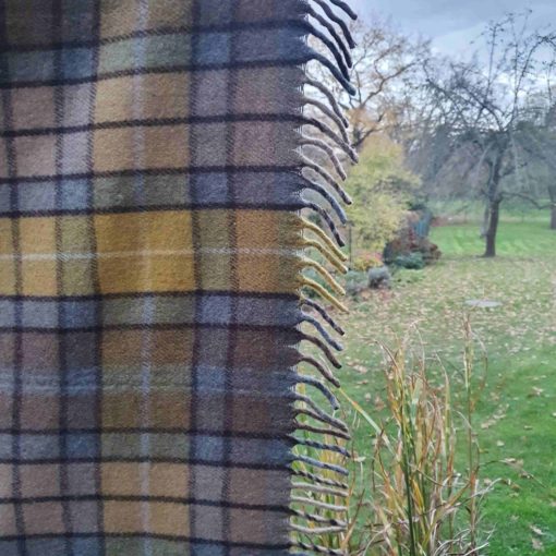 Schottische Tartan-Decke aus recycelter Wolle