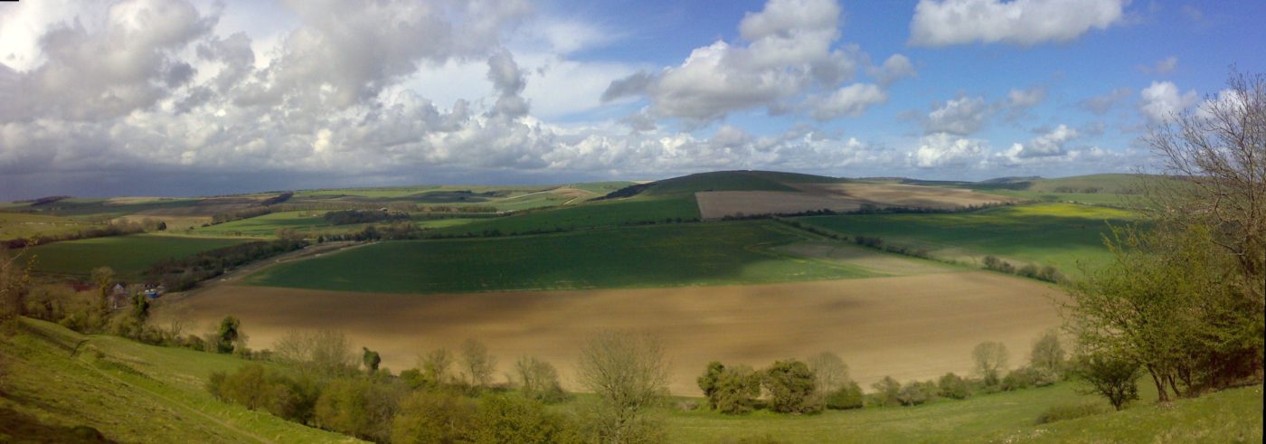 The dip slope of the South Downs, as seen from Angmering Park Estate near Arundel