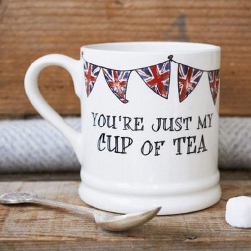 Teetasse * Keramiktasse * Union Jack Girlande * You Are Just My Cup Of Tea